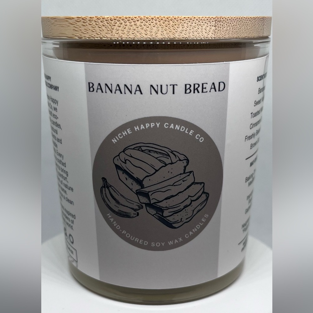 Banana Nut Bread | 8.45 oz Hand-Poured Soy Wax Jar Candle
